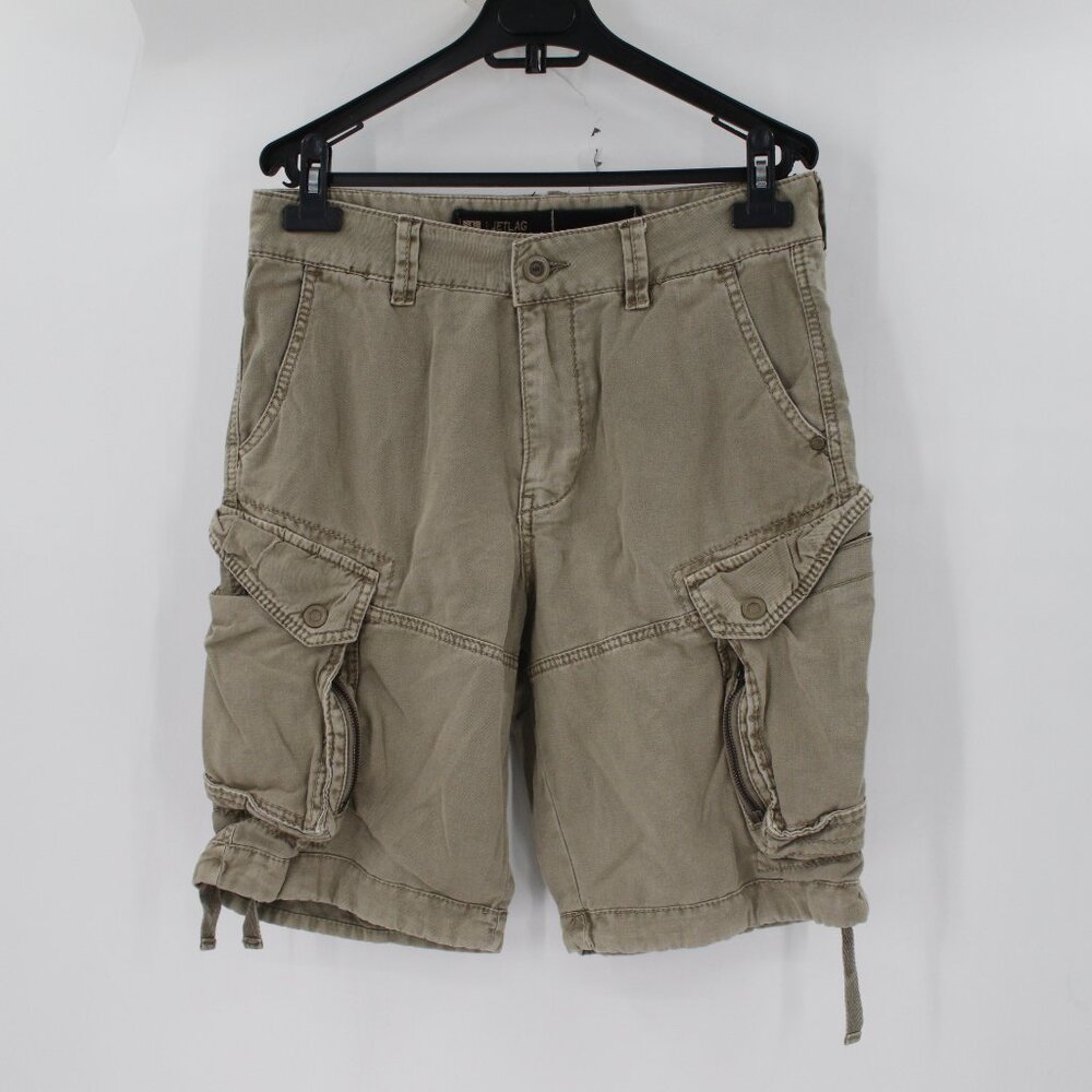 VTG Y2K Jet Lag Cargo Shorts Mens 30 10" Utility Military Army Paratrooper green